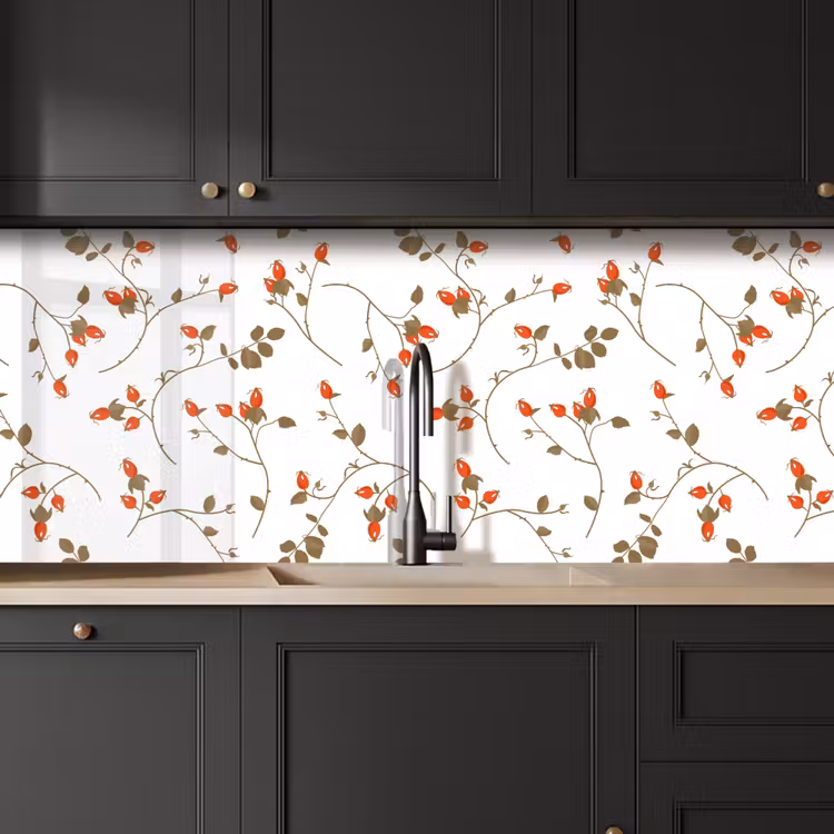 Keuken achterwand - Patronen - Planten - Romantisch - Botanisch — 6