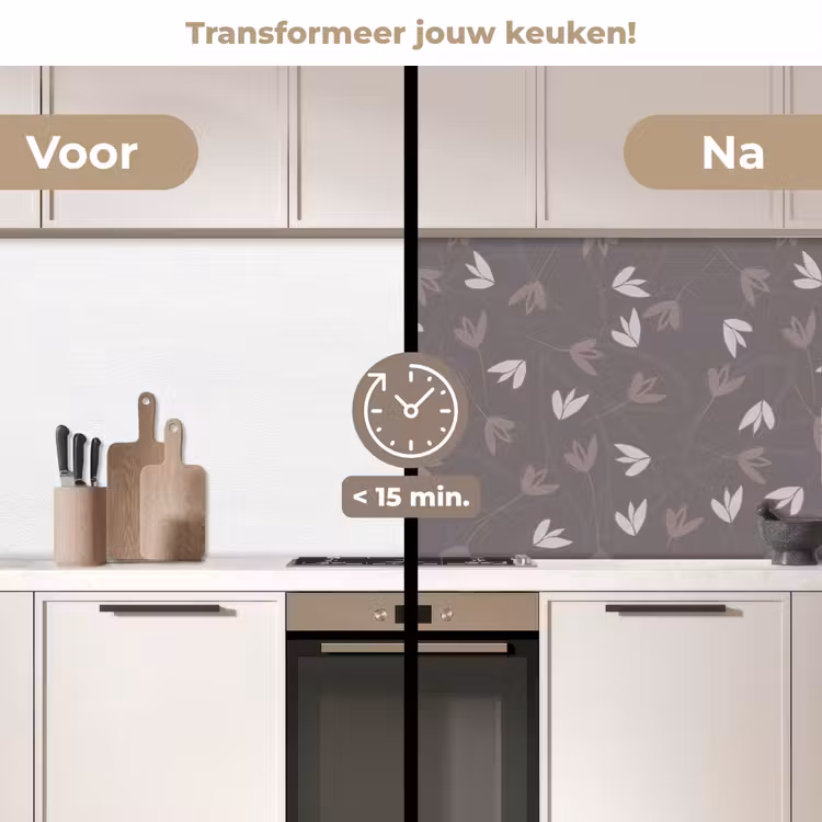 Keuken achterwand - Patronen - Tulpen - Minimalistisch — 3