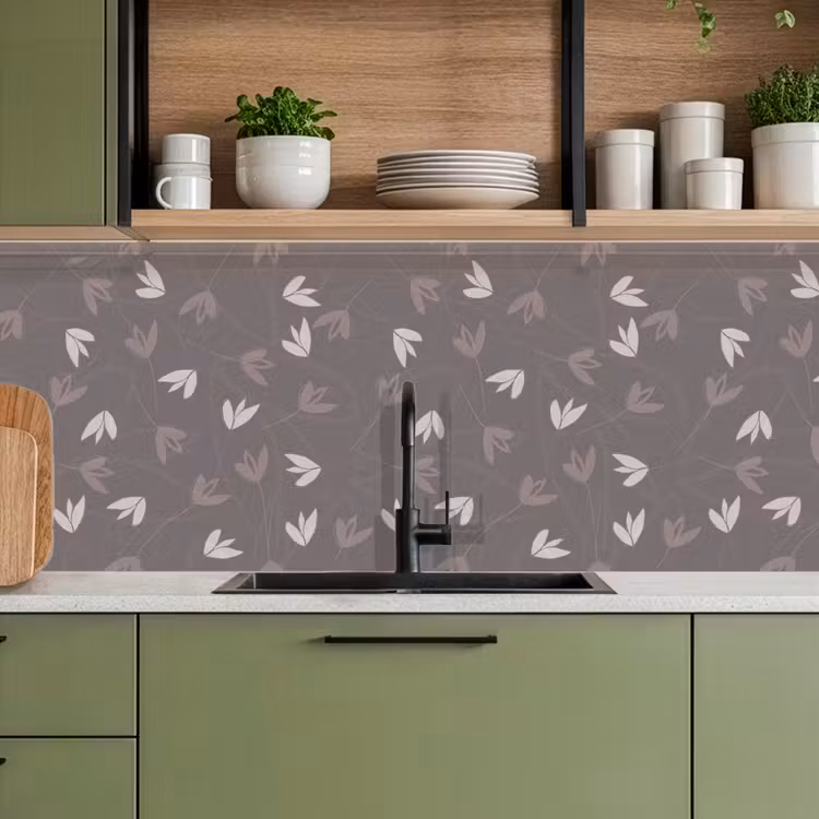Keuken achterwand - Patronen - Tulpen - Minimalistisch — 8