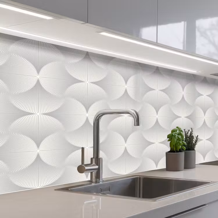 Keuken achterwand - Patronen - Zilver - Retro — 2