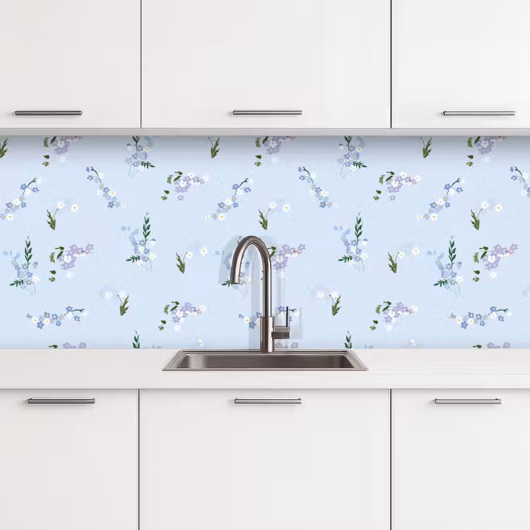 Keuken achterwand - Patroon - Bloemen - Versiering — 4