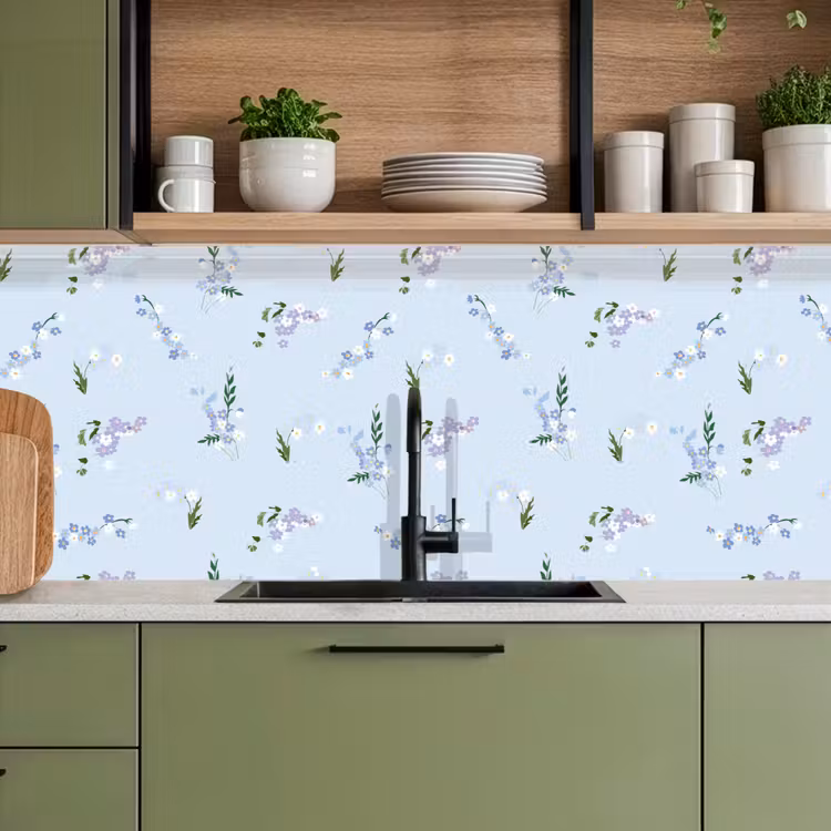 Keuken achterwand - Patroon - Bloemen - Versiering — 8