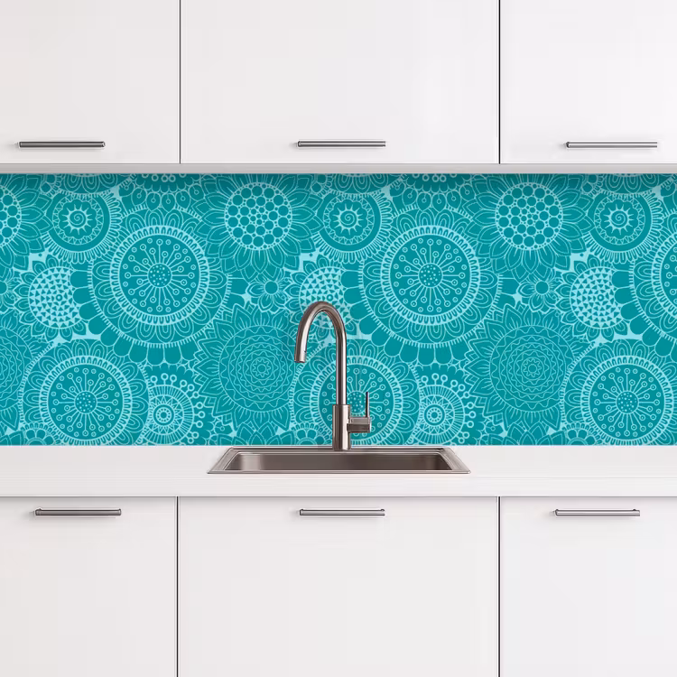 Keuken achterwand - Patroon - Zonnebloemen - Mandala — 4