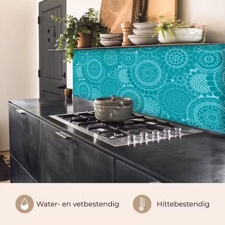 Keuken achterwand - Patroon - Zonnebloemen - Mandala — 5
