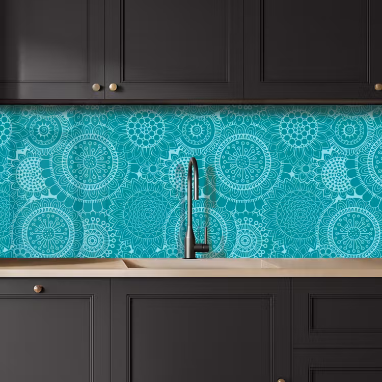 Keuken achterwand - Patroon - Zonnebloemen - Mandala — 6