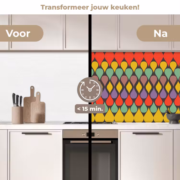 Keuken achterwand - Vintage - Retro - Kleuren - Patronen — 3