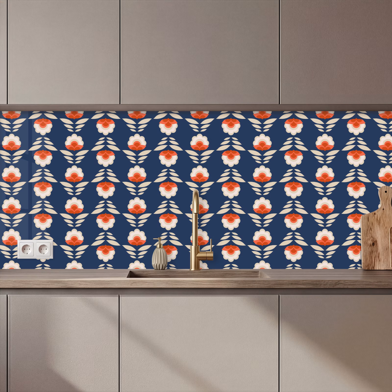 Keuken achterwand - Patronen - Abstract - Bloemen — 1