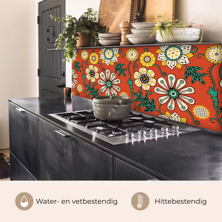 Keuken achterwand - Design - Bloemen - Hippie - Retro — 5