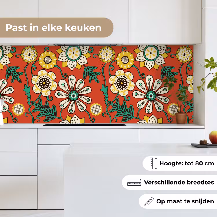 Keuken achterwand - Design - Bloemen - Hippie - Retro — 7