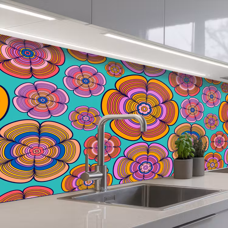 Keuken achterwand - Design - Flower Power - Kleuren — 2