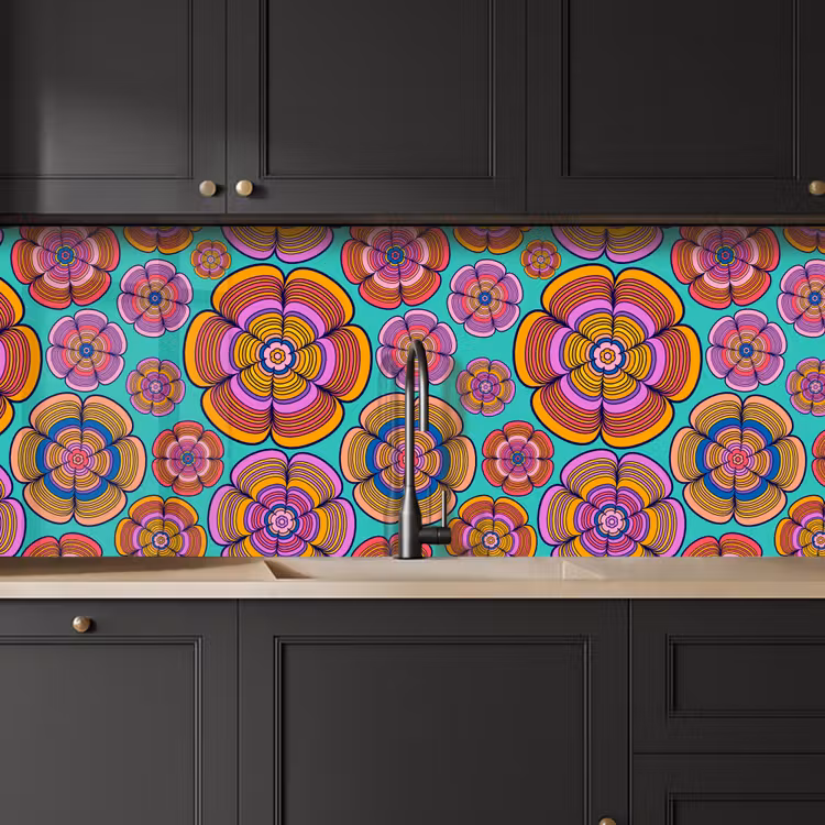 Keuken achterwand - Design - Flower Power - Kleuren — 6