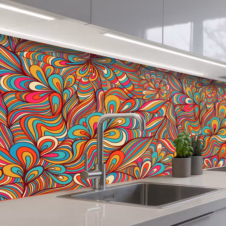 Keuken achterwand - Design - Jaren 70 - Fantasy - Kleur — 2