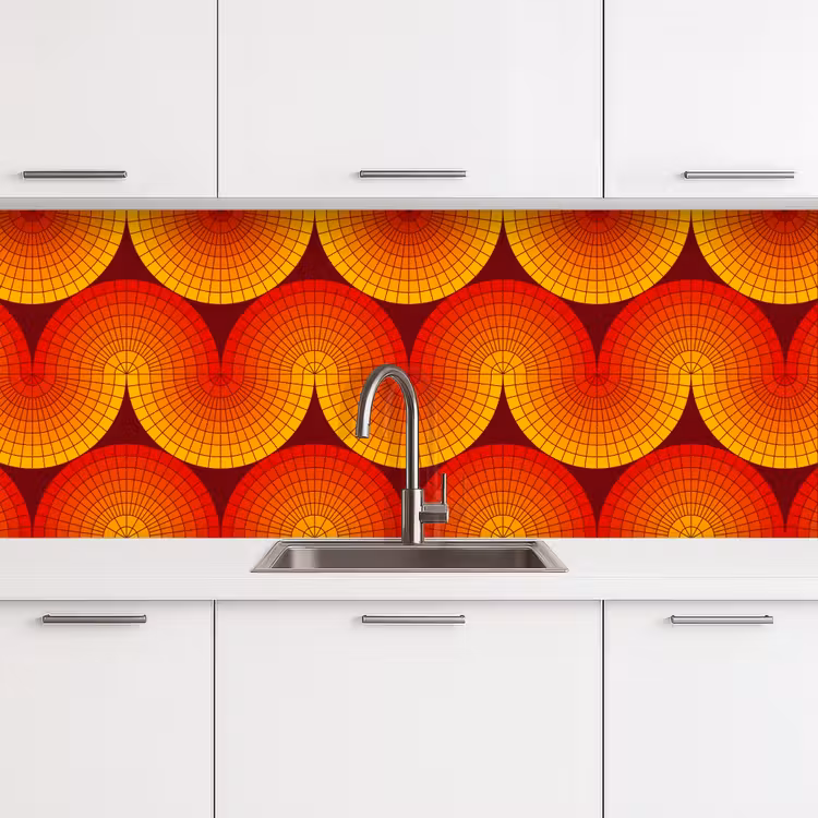 Keuken achterwand - Design - Retro - Rood - Abstract — 4