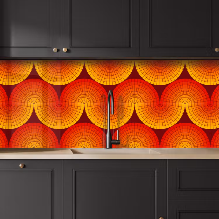 Keuken achterwand - Design - Retro - Rood - Abstract — 6