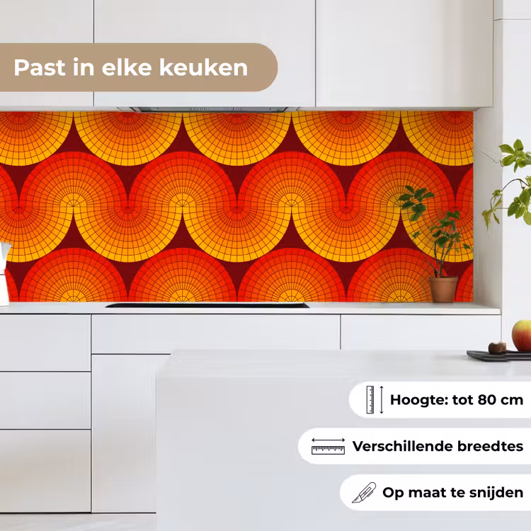 Keuken achterwand - Design - Retro - Rood - Abstract — 7