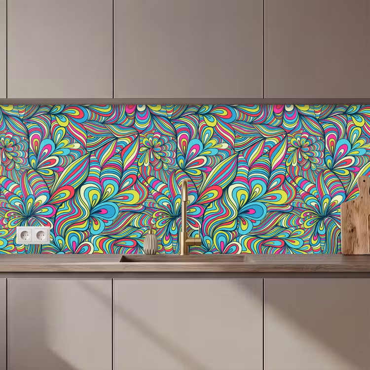 Keuken achterwand - Fantasy - Design - Kleuren - Retro — 1