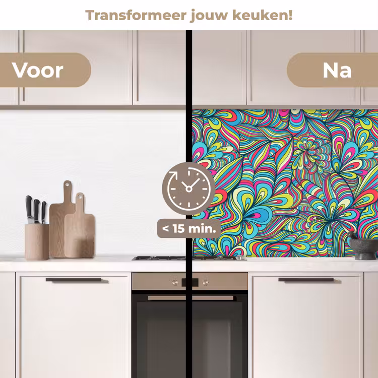 Keuken achterwand - Fantasy - Design - Kleuren - Retro — 3