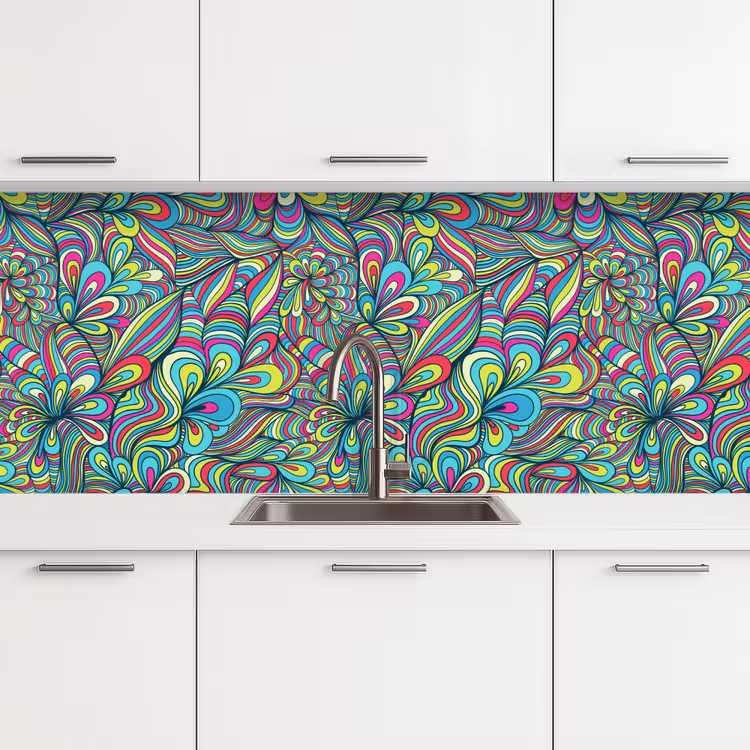 Keuken achterwand - Fantasy - Design - Kleuren - Retro — 4