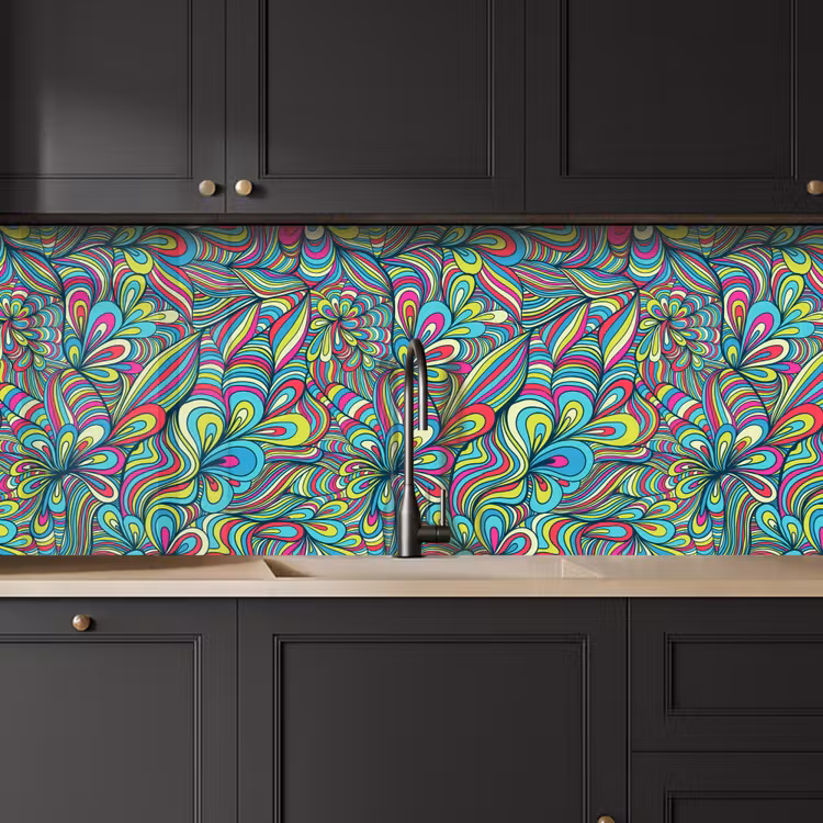 Keuken achterwand - Fantasy - Design - Kleuren - Retro — 6