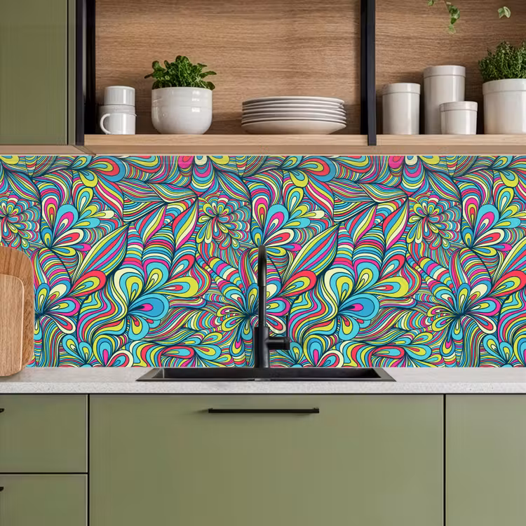 Keuken achterwand - Fantasy - Design - Kleuren - Retro — 8
