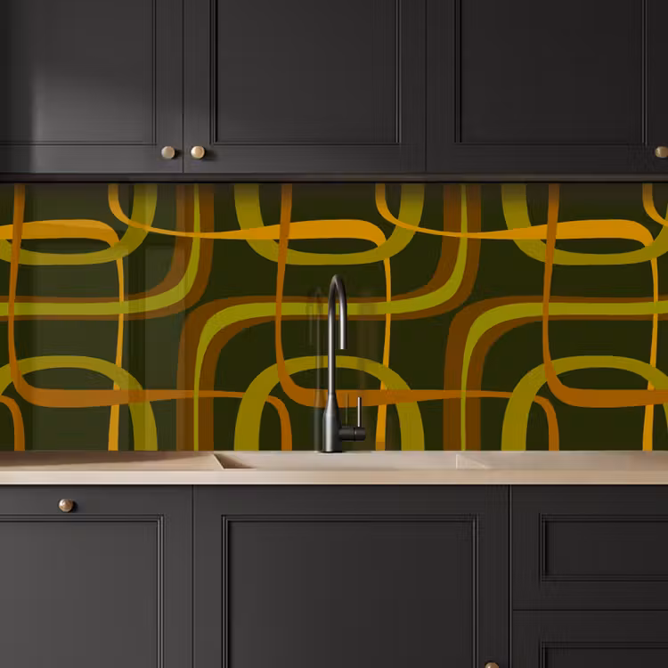 Keuken achterwand - Jaren 70 - Retro - Groen — 6
