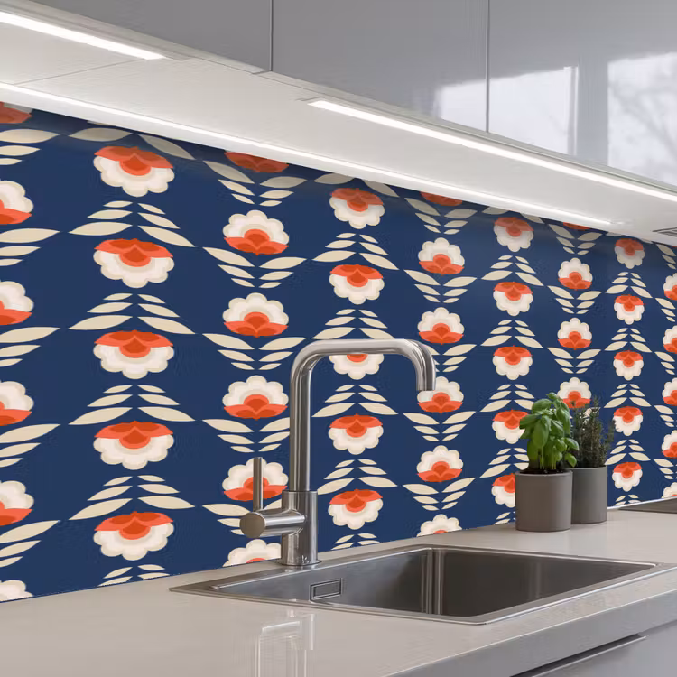 Keuken achterwand - Patronen - Abstract - Bloemen — 2