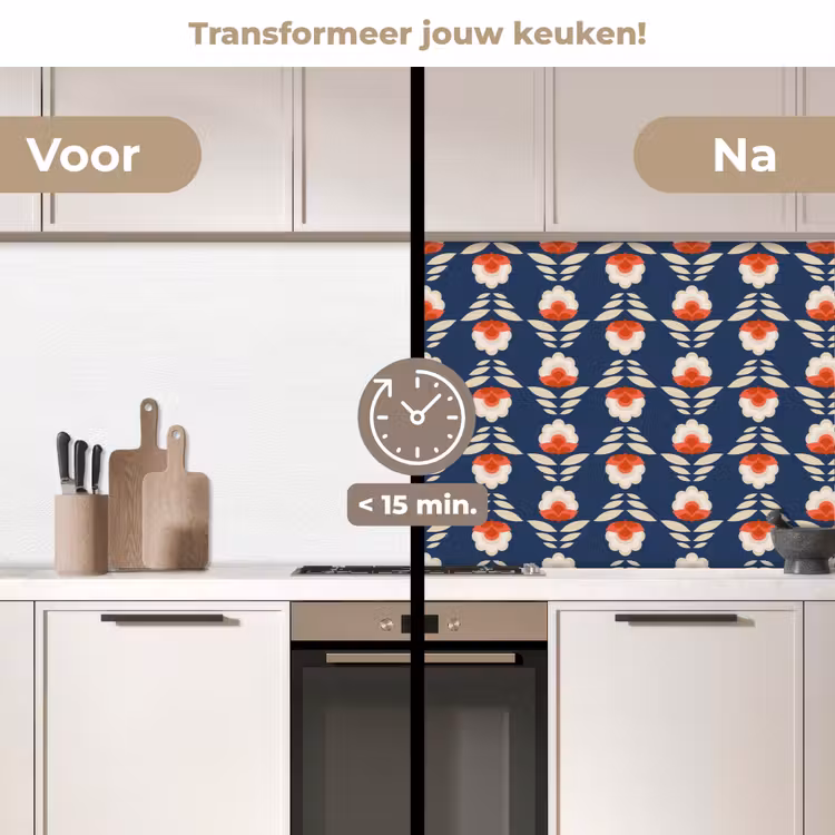 Keuken achterwand - Patronen - Abstract - Bloemen — 3