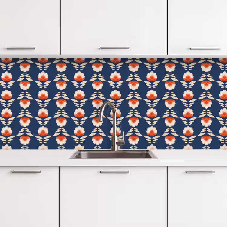 Keuken achterwand - Patronen - Abstract - Bloemen — 4
