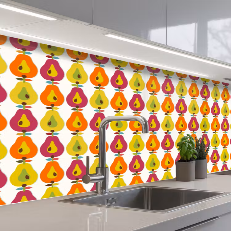 Keuken achterwand - Retro - Design - Peer - Fruit — 2