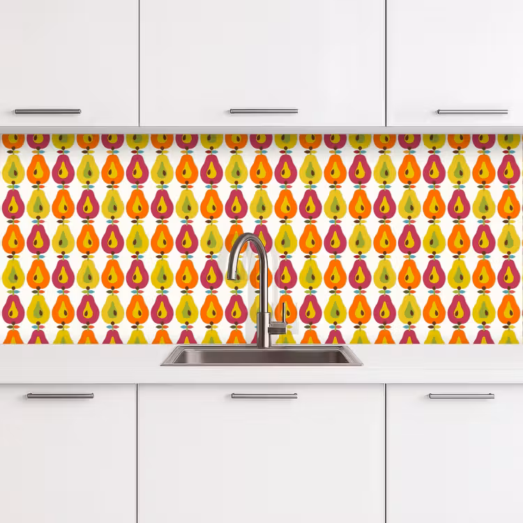 Keuken achterwand - Retro - Design - Peer - Fruit — 4