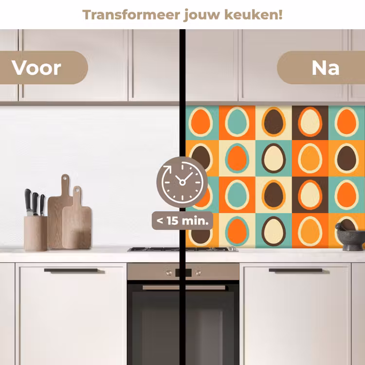 Keuken achterwand - Retro - Patronen - Ei — 3