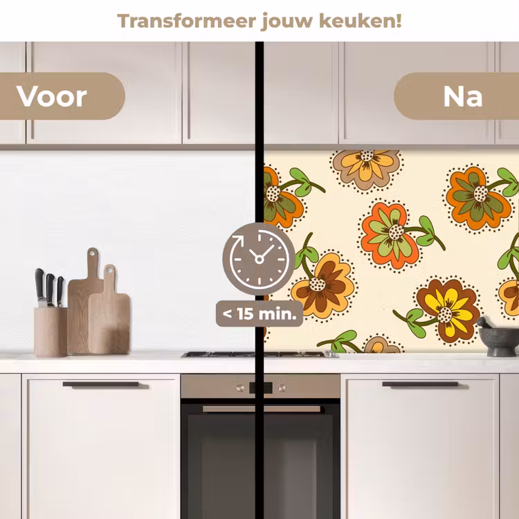 Keuken achterwand - Design - Bloemen - Retro - Vintage — 3