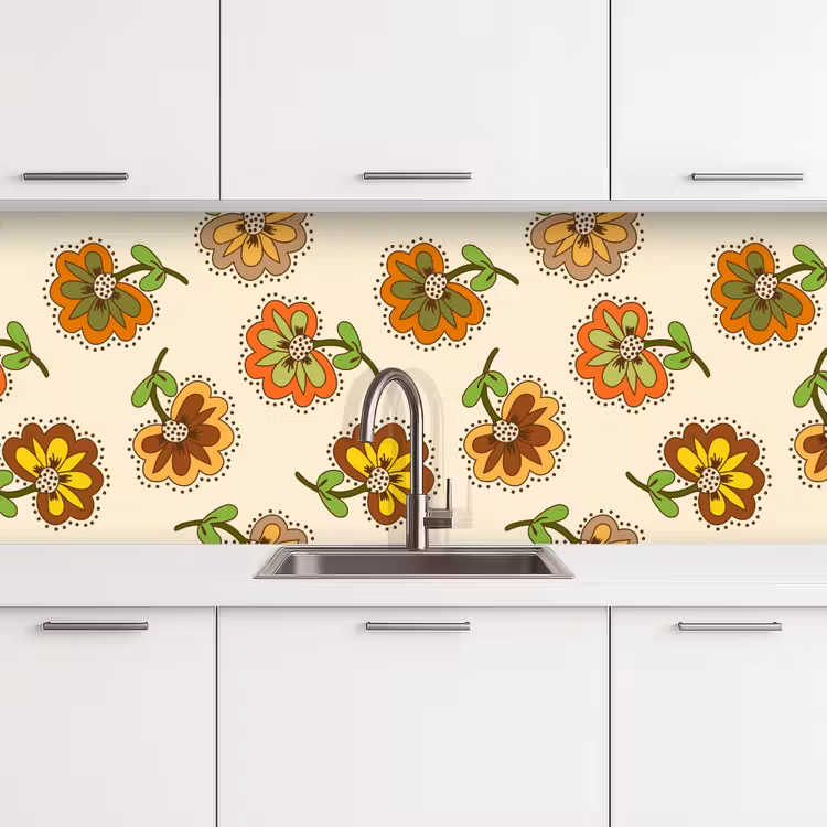 Keuken achterwand - Design - Bloemen - Retro - Vintage — 4