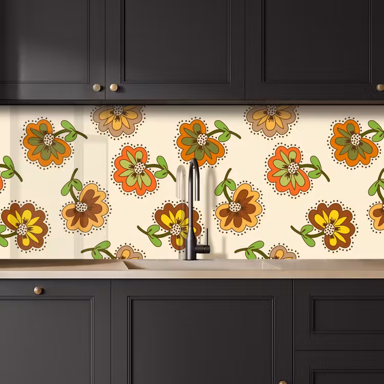 Keuken achterwand - Design - Bloemen - Retro - Vintage — 6