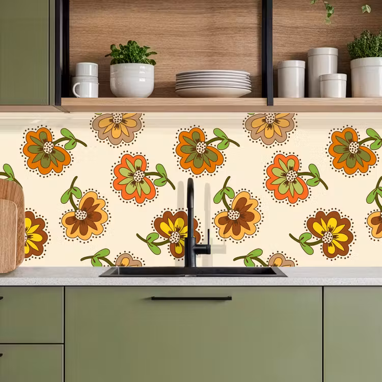 Keuken achterwand - Design - Bloemen - Retro - Vintage — 8