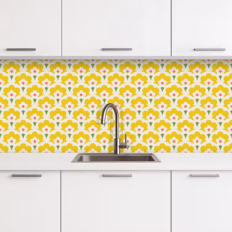 Keuken achterwand - Design - Retro - Seventies - Geel — 4