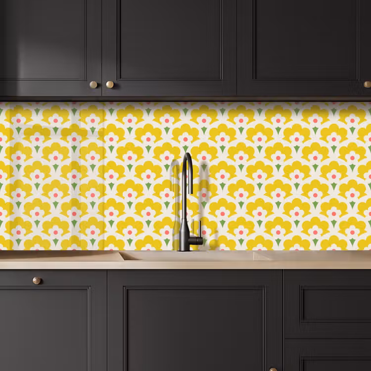Keuken achterwand - Design - Retro - Seventies - Geel — 6