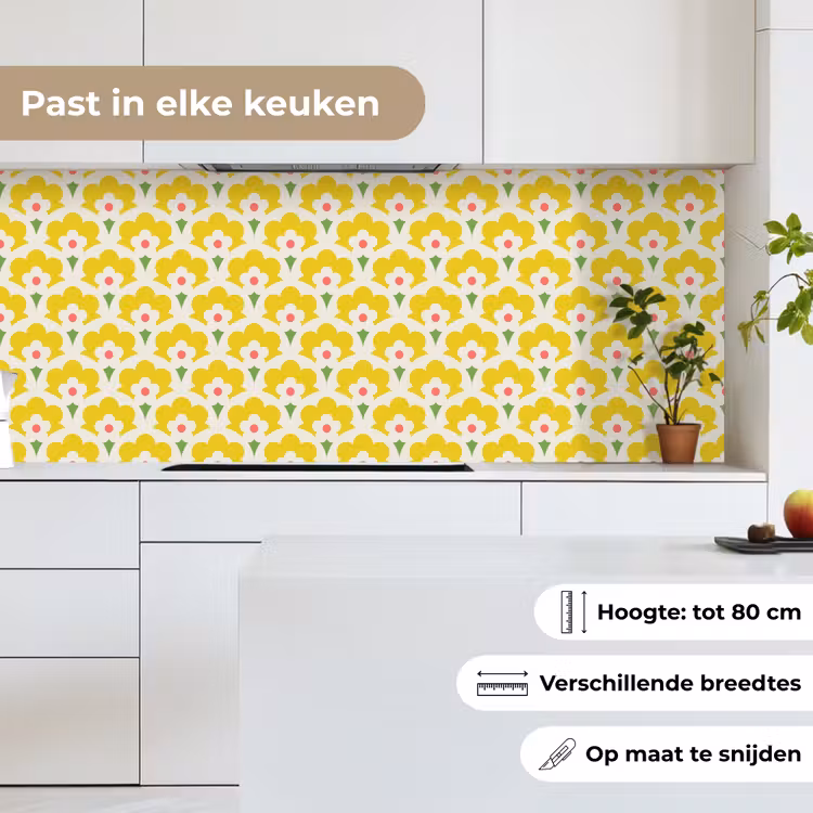Keuken achterwand - Design - Retro - Seventies - Geel — 7