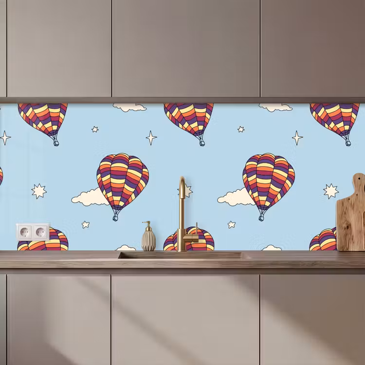 Keuken achterwand - Design - Vintage - Luchtballon — 1
