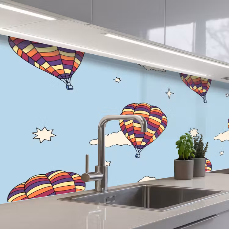 Keuken achterwand - Design - Vintage - Luchtballon — 2