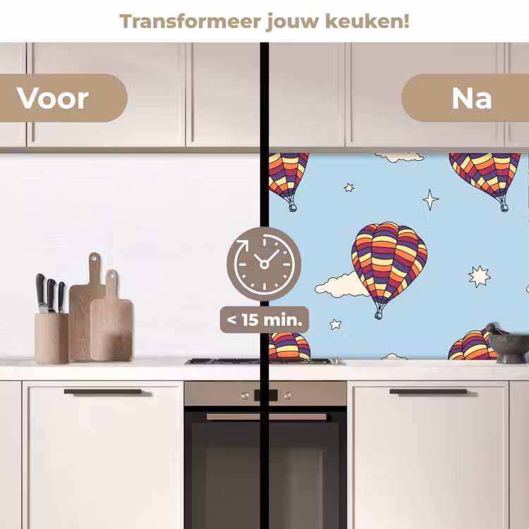 Keuken achterwand - Design - Vintage - Luchtballon — 3