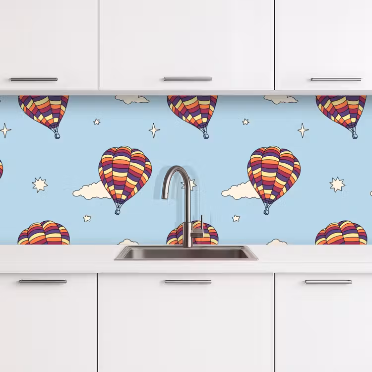 Keuken achterwand - Design - Vintage - Luchtballon — 4