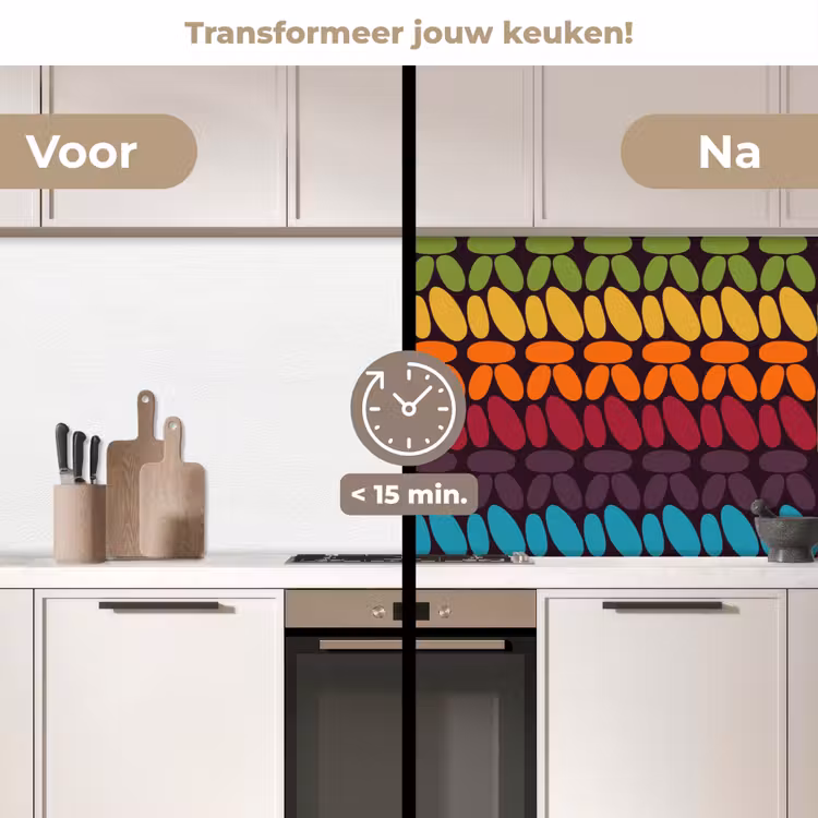 Keuken achterwand - Haakpatronen - Retro - Regenboog — 3