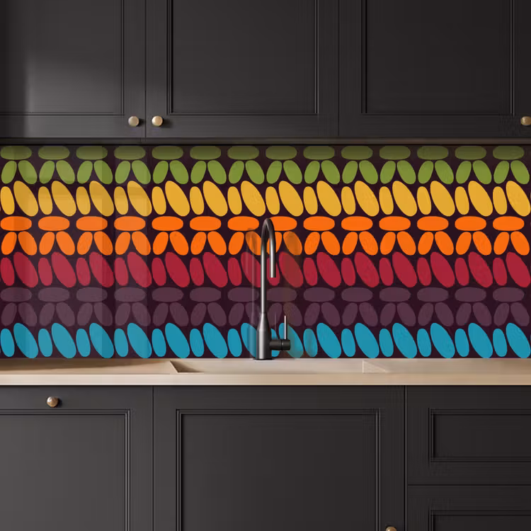Keuken achterwand - Haakpatronen - Retro - Regenboog — 6
