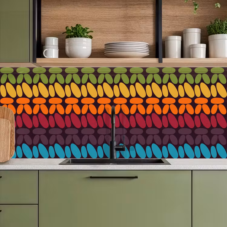 Keuken achterwand - Haakpatronen - Retro - Regenboog — 8