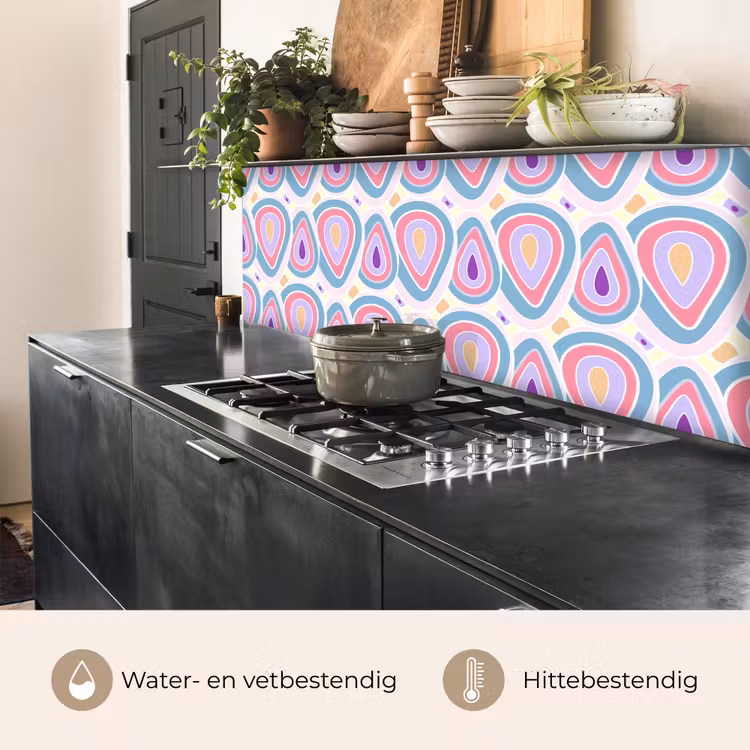 Keuken achterwand - Patroon - Agaat - Retro - Paars — 5