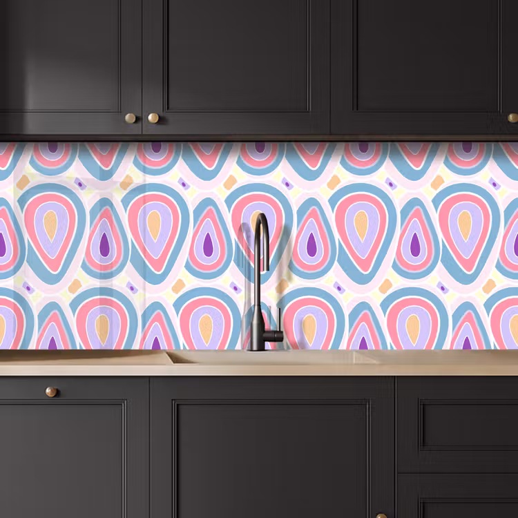 Keuken achterwand - Patroon - Agaat - Retro - Paars — 6