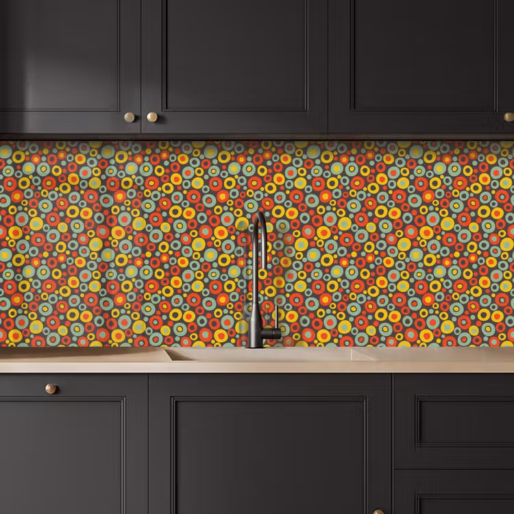 Keuken achterwand - Patroon - Jaren 70 - Retro - Bubbel — 6