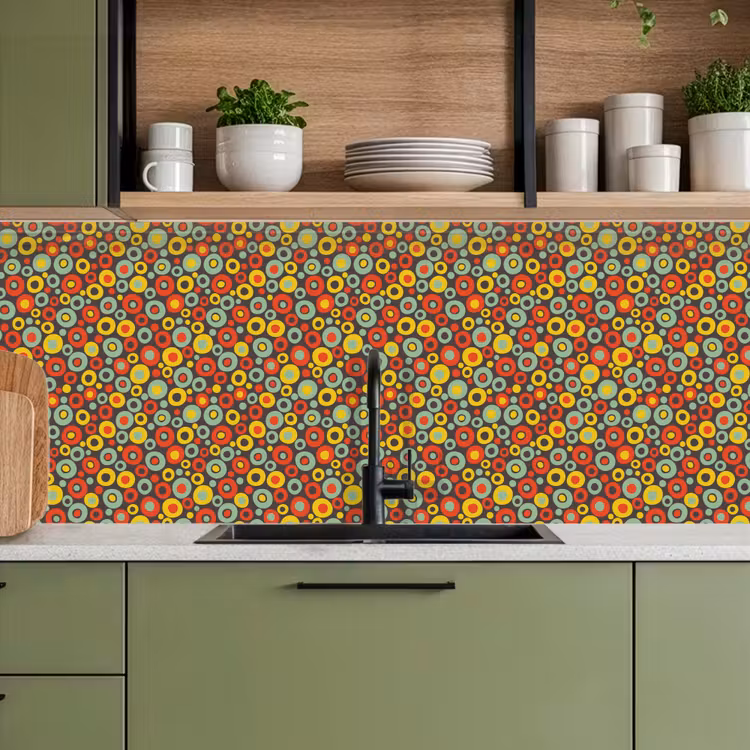 Keuken achterwand - Patroon - Jaren 70 - Retro - Bubbel — 8