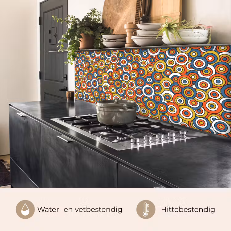 Keuken achterwand - Patroon - Retro - Cirkel — 5